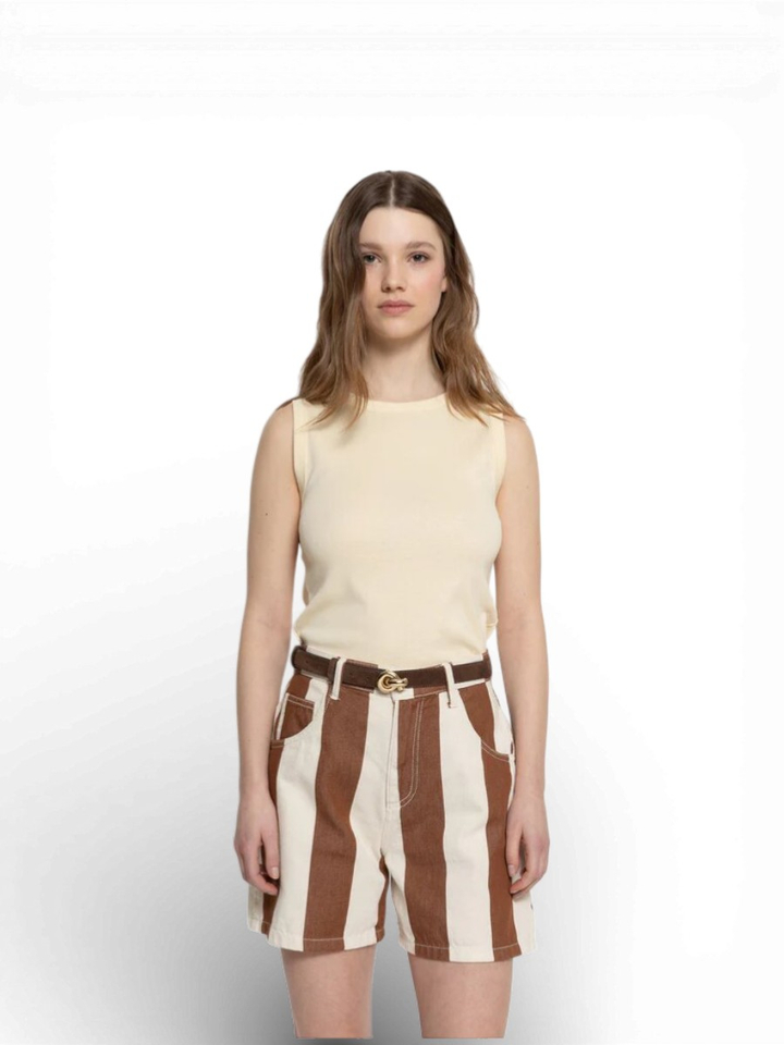 Bruine gestreepte short Ame