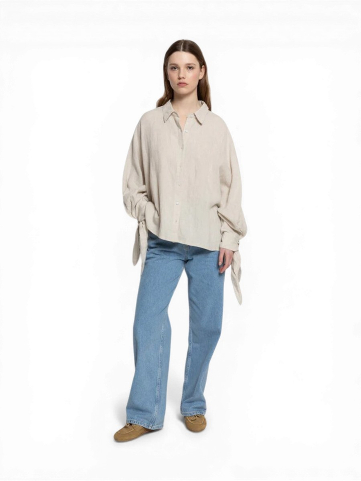Beige linnen blouse Nugget Ame
