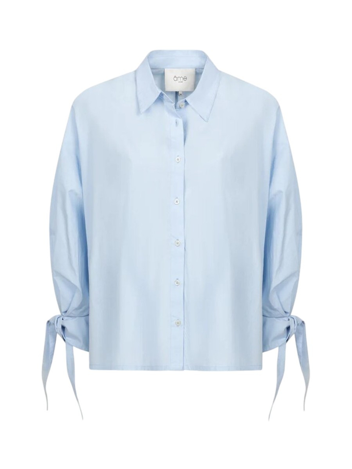 Lichtblauwe blouse met knoopsluiting Nugget Ame