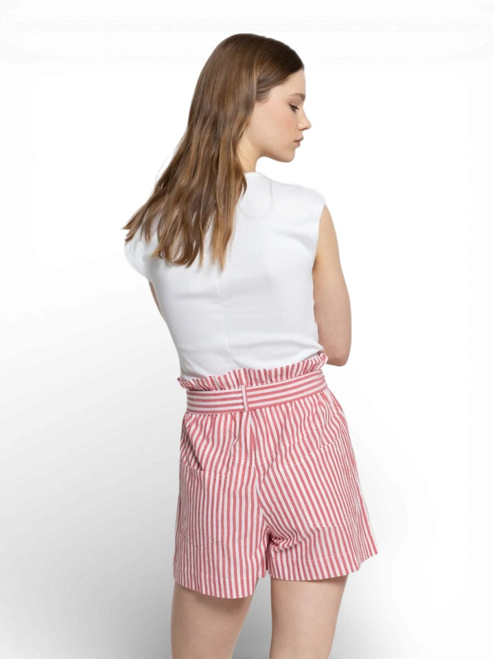 Witte t-shirt met knoop Âme