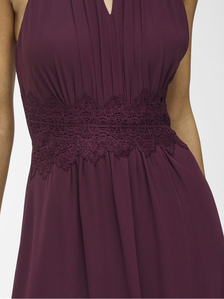 Bordeaux kleurige feestjurk Vimilina Vila 
