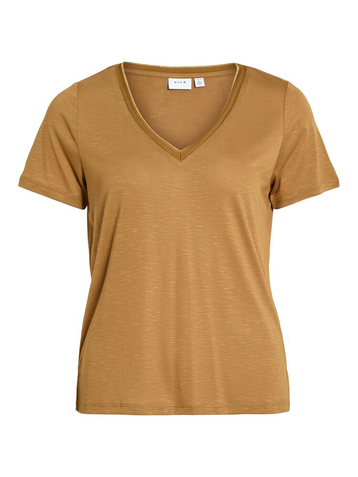 Goud kleurige t-shirt Vinoel Vila
