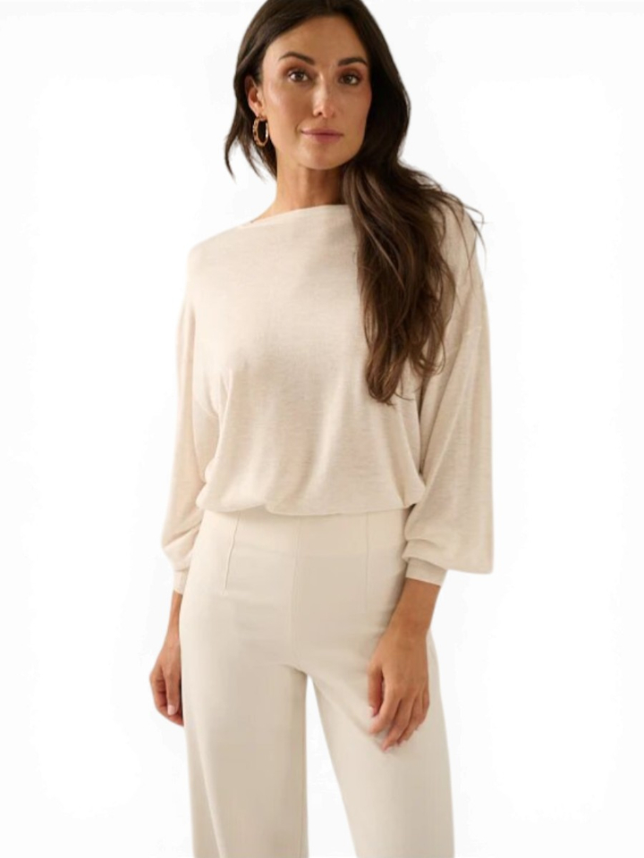Beige trui met ronde hals Otis Oscar