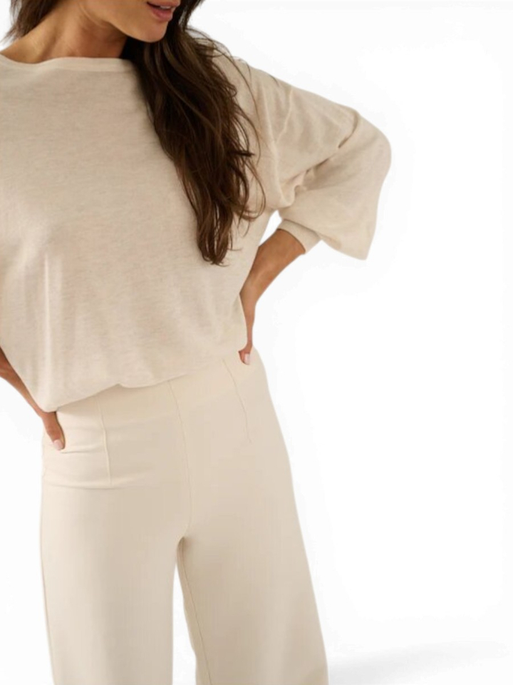 Beige trui met ronde hals Otis Oscar