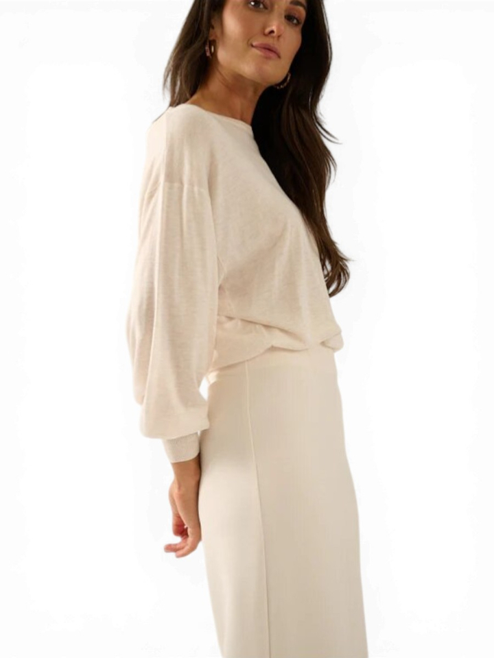 Beige trui met ronde hals Otis Oscar