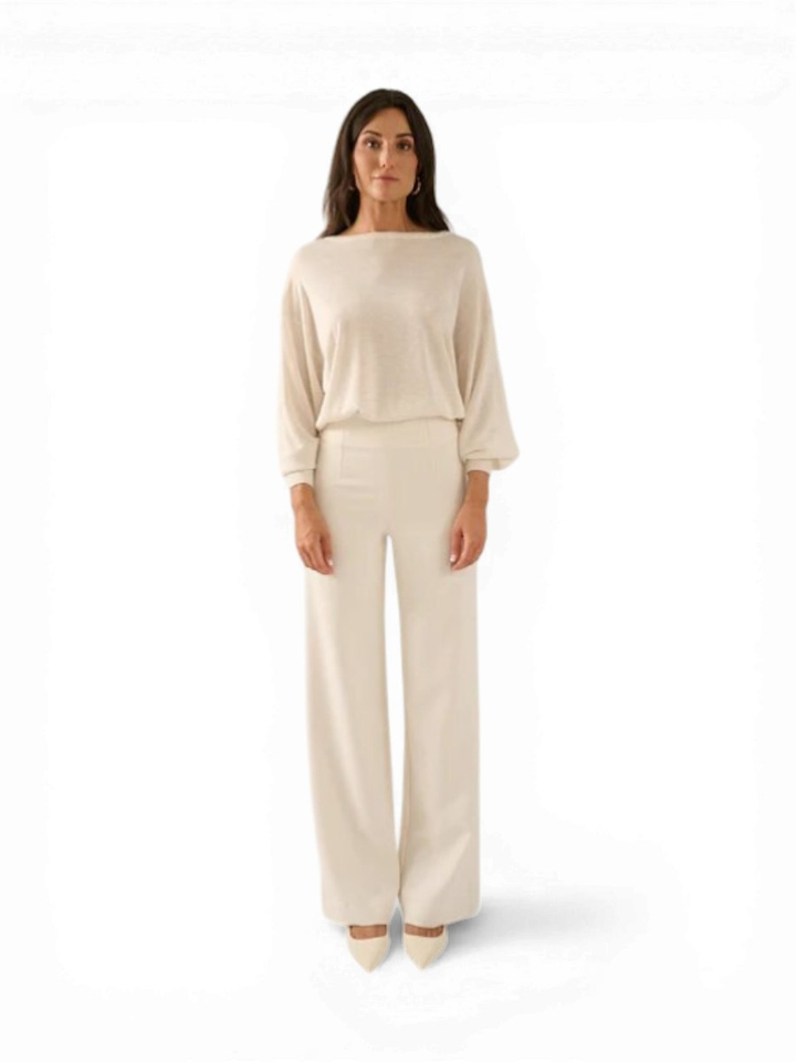 Beige trui met ronde hals Otis Oscar
