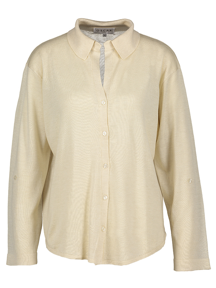 Beige trui met polo kraag Forbes Oscar