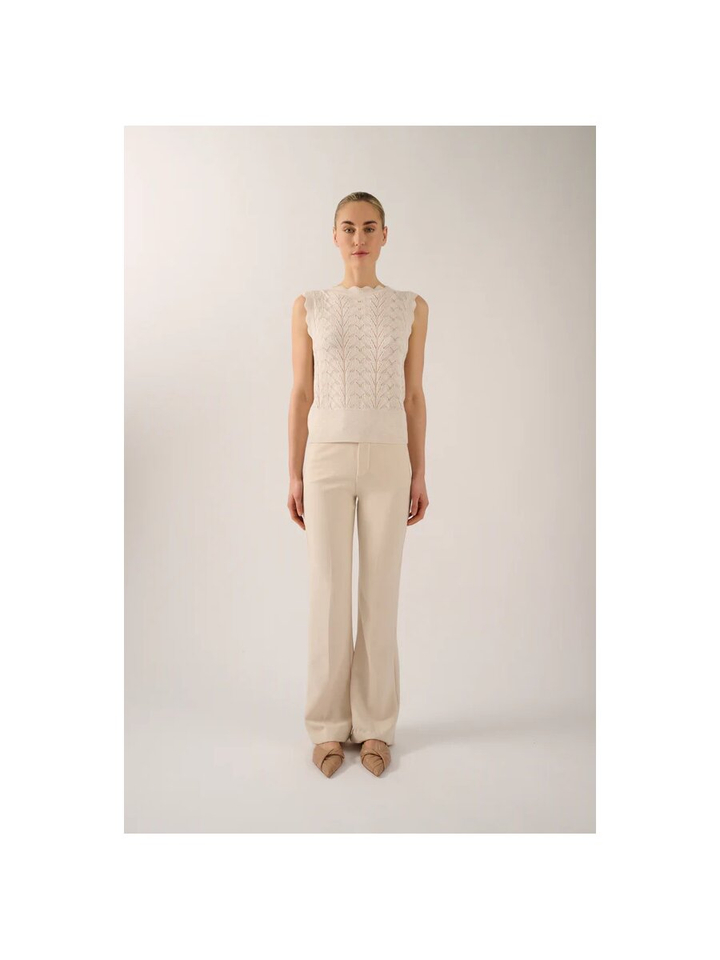 Beige gehaakte top Julia Oscar