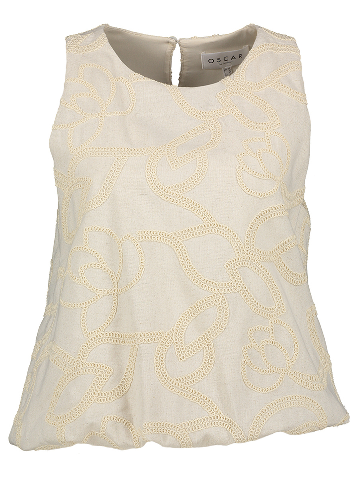 Ivory top met broderie Tita Oscar 