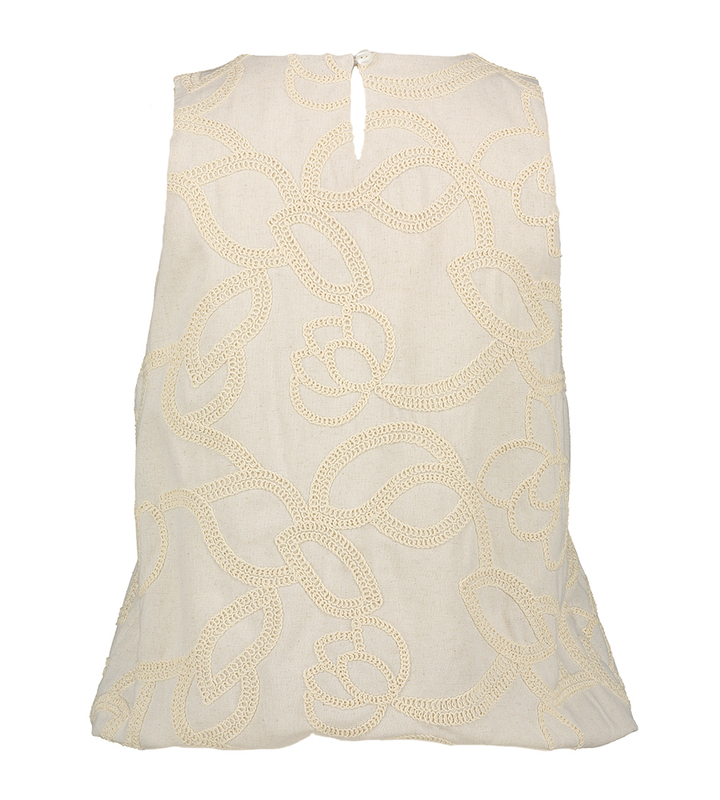 Ivory top met broderie Tita Oscar 