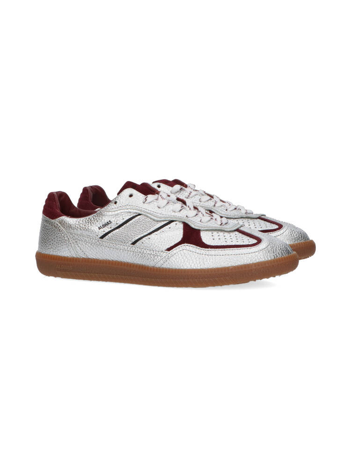 Shimmer silver burgundy lage sneakers Alohas 