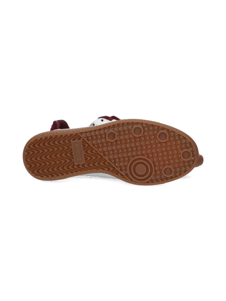 Shimmer silver burgundy lage sneakers Alohas 
