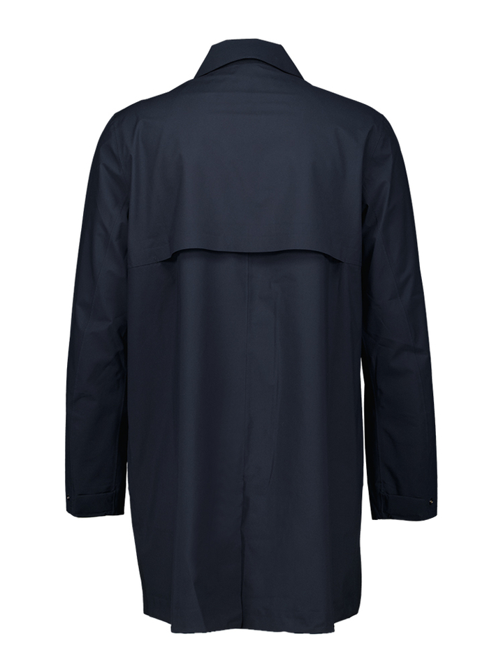 Blauwe middellange regenjas Kenley stretch