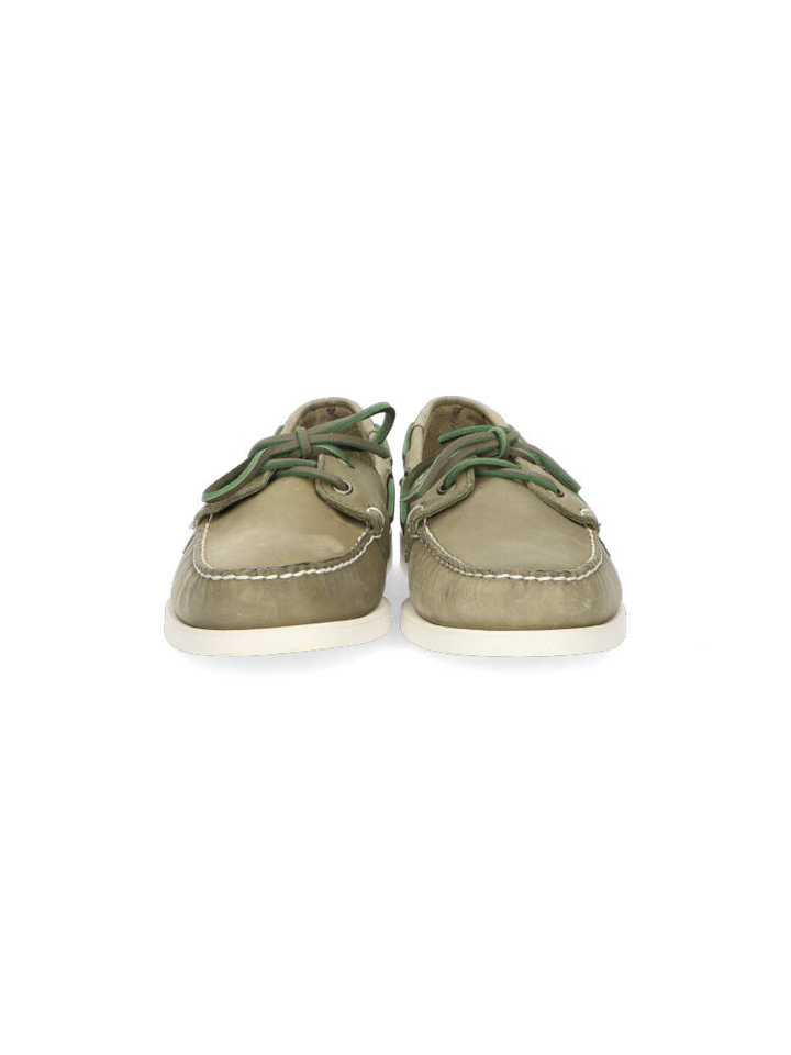 Groene docksides Sebago 