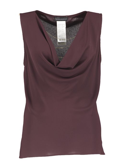 Bruine top met ketting Diani Gallesi