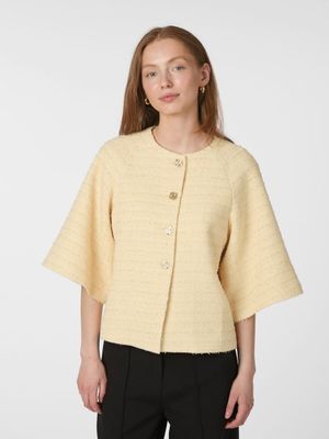 Gele gilet met gouden knoopsluiting Rosella Neo Noir