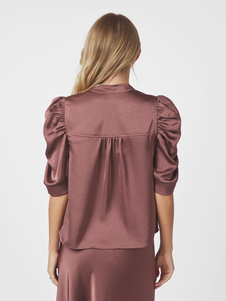 Roze blouse met pofmouw Roella Neo Noir