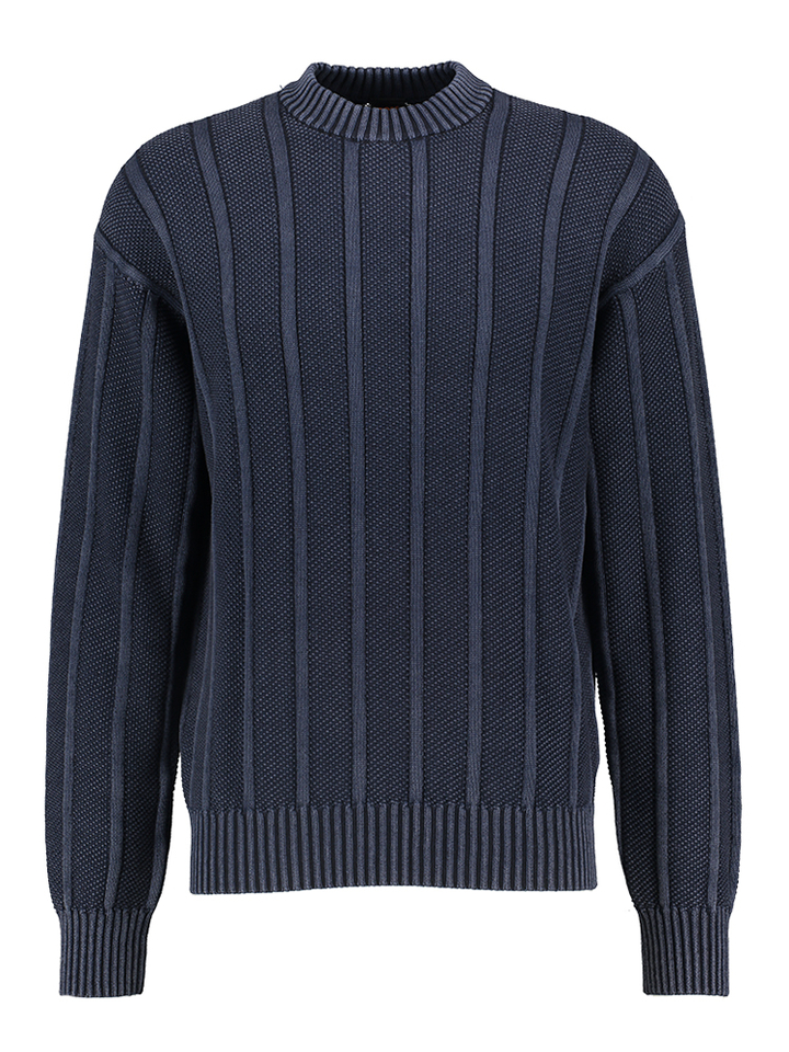 Donkerblauwe katoenen pull Kaktus Hugo Boss