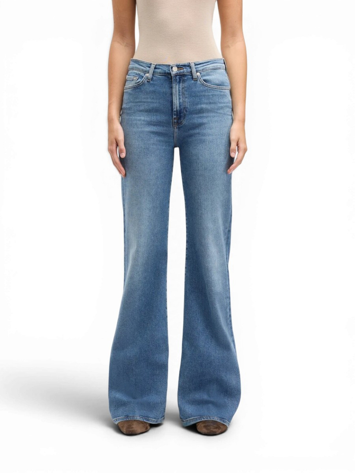Blauwe flare jeans For All Mankind