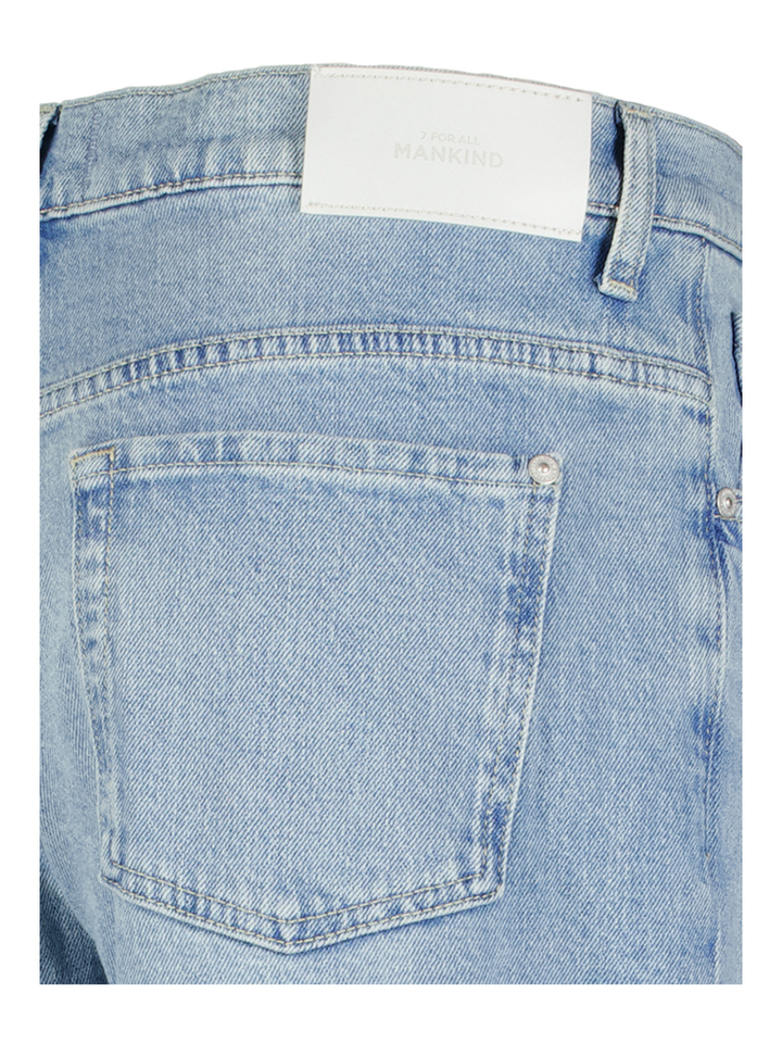 Blauwe straight jeans For All Mankind