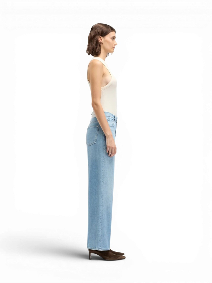 Blauwe straight jeans For All Mankind