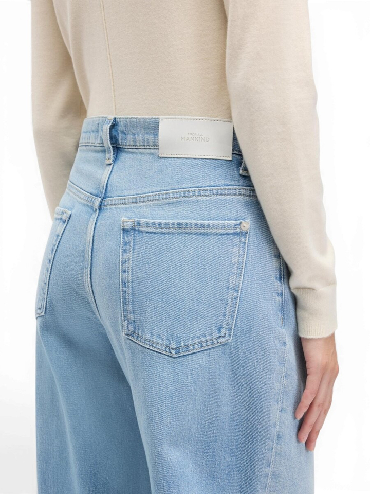 Blauwe mom jeans For All Mankind 