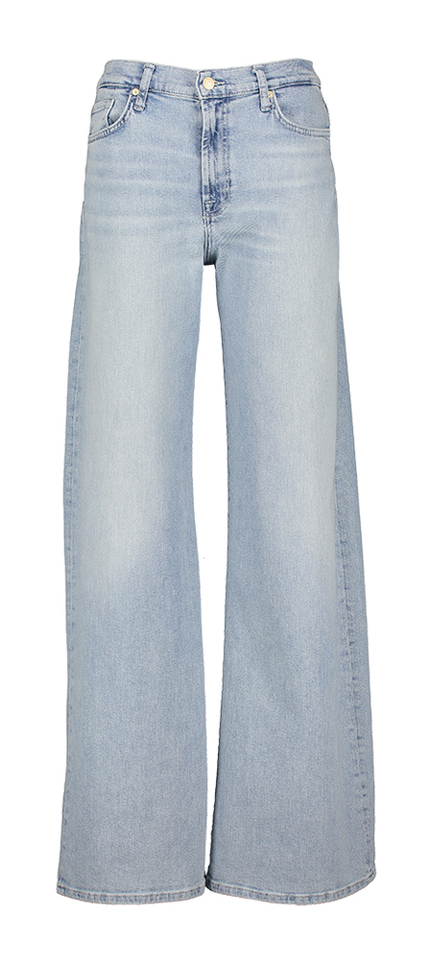 Blauwe jeans flare For All Mankind