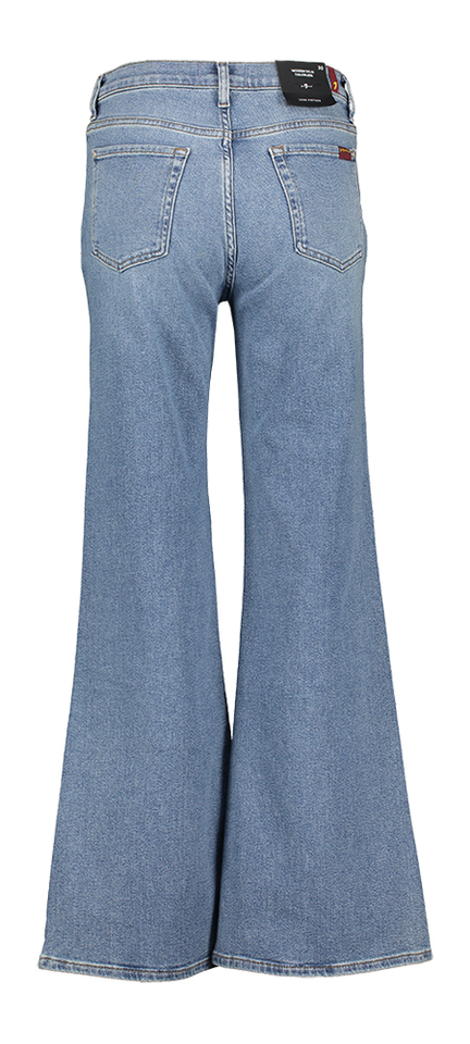 Blauwe flared jeans met opgestikte zakken For all Mankind