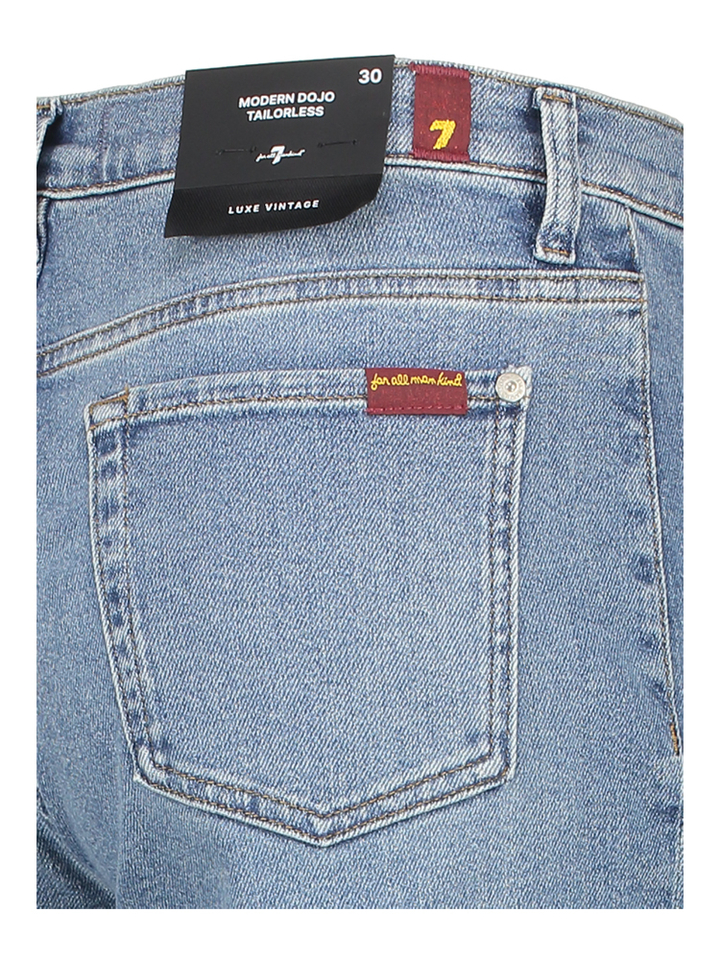 Blauwe flared jeans met opgestikte zakken For all Mankind