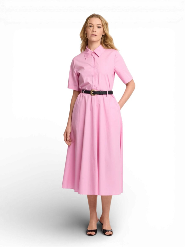 Roze hemdkleed met bijhorende riem Regelind Kocca