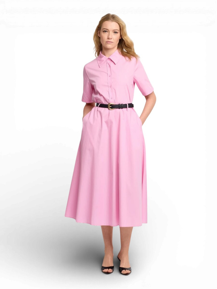 Roze hemdkleed met bijhorende riem Regelind Kocca