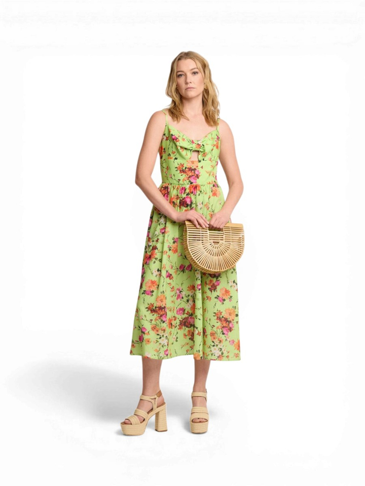 Groene jurk met bloemenprint Earine  Kocca 