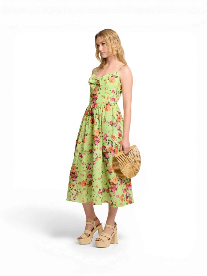 Groene jurk met bloemenprint Earine  Kocca 