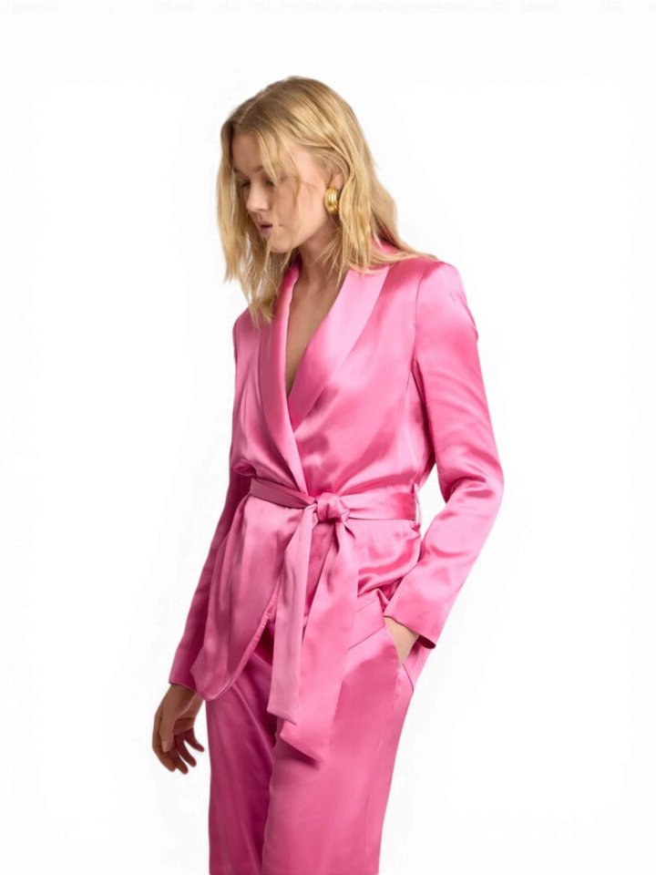 Fuchsia blazer met knoop detail Kristal Kocca
