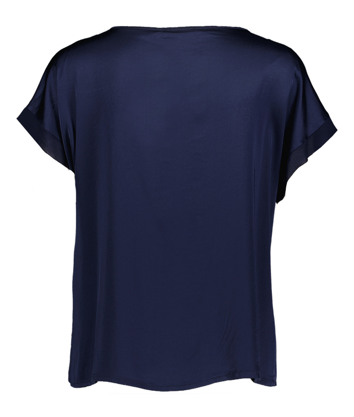 Donkerblauwe geklede blouse Clinton Kocca