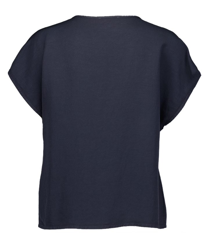 Donkerblauwe bloes met v-hals Juta Kocca 