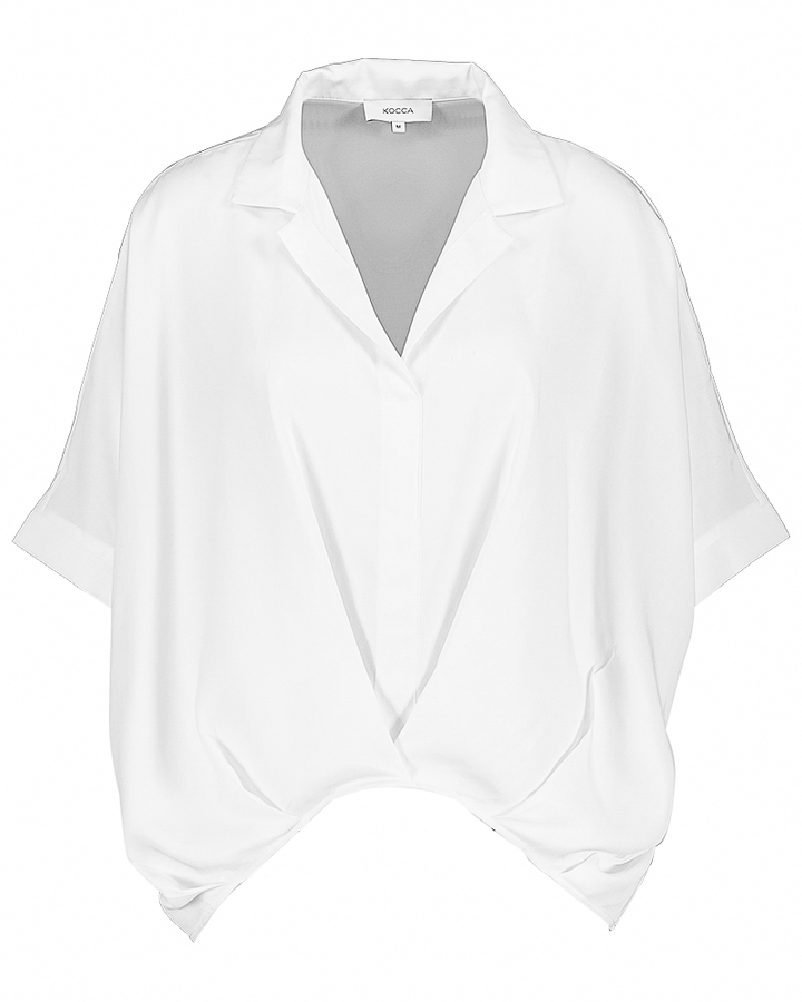 Beige blouse met V-hals Basilide Kocca 