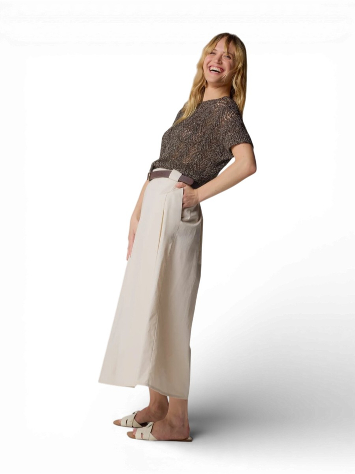 Ecru kleurige lange rok Herenias Kocca