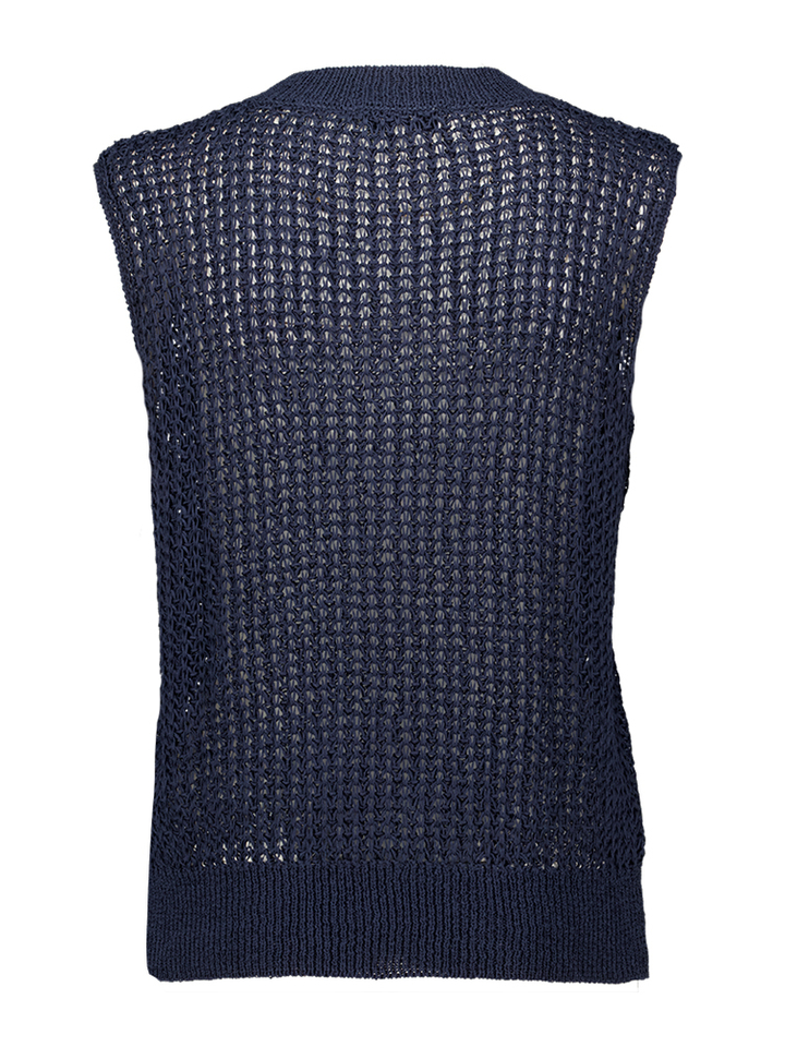 Donkerblauwe gehaakte top Kocca 