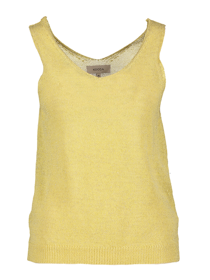 Gele top met glitter Euporo Kocca