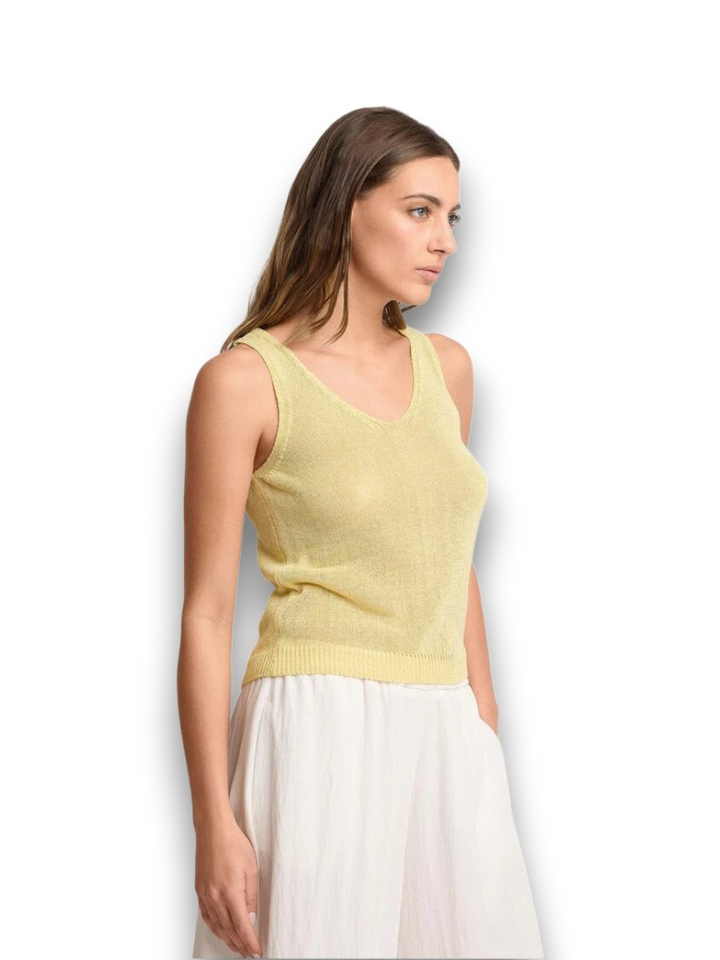 Gele top met glitter Euporo Kocca