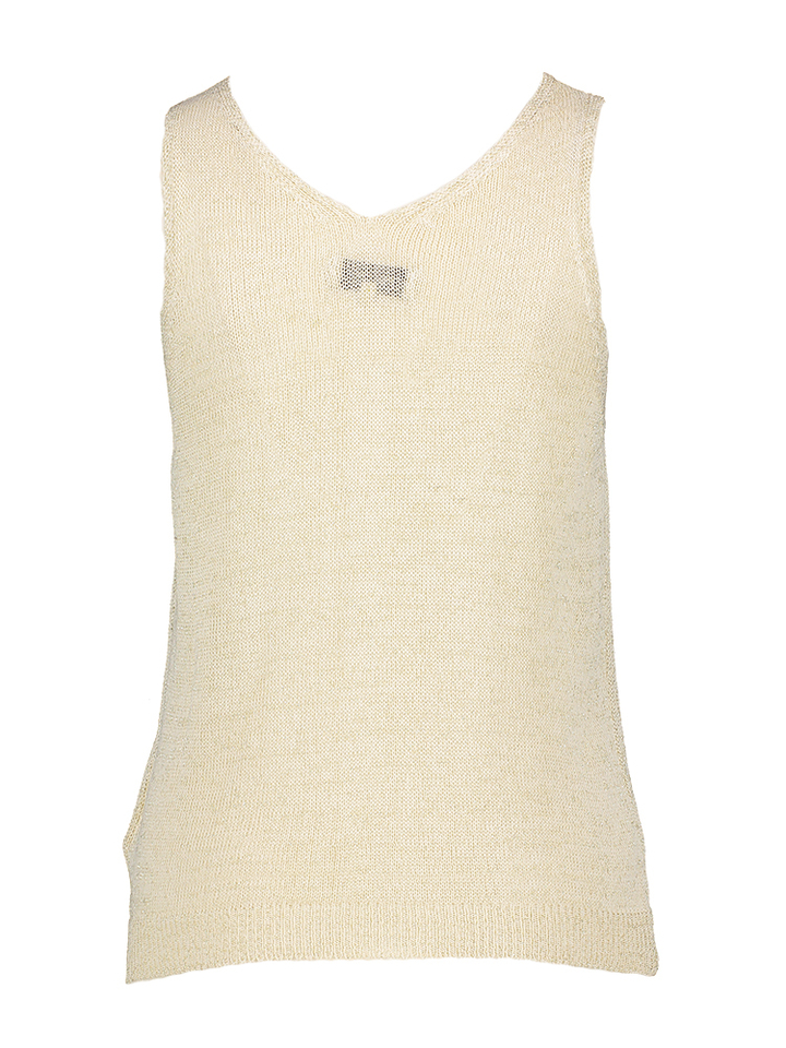 Ecru gehaakte top met glitterdraad Kocca 