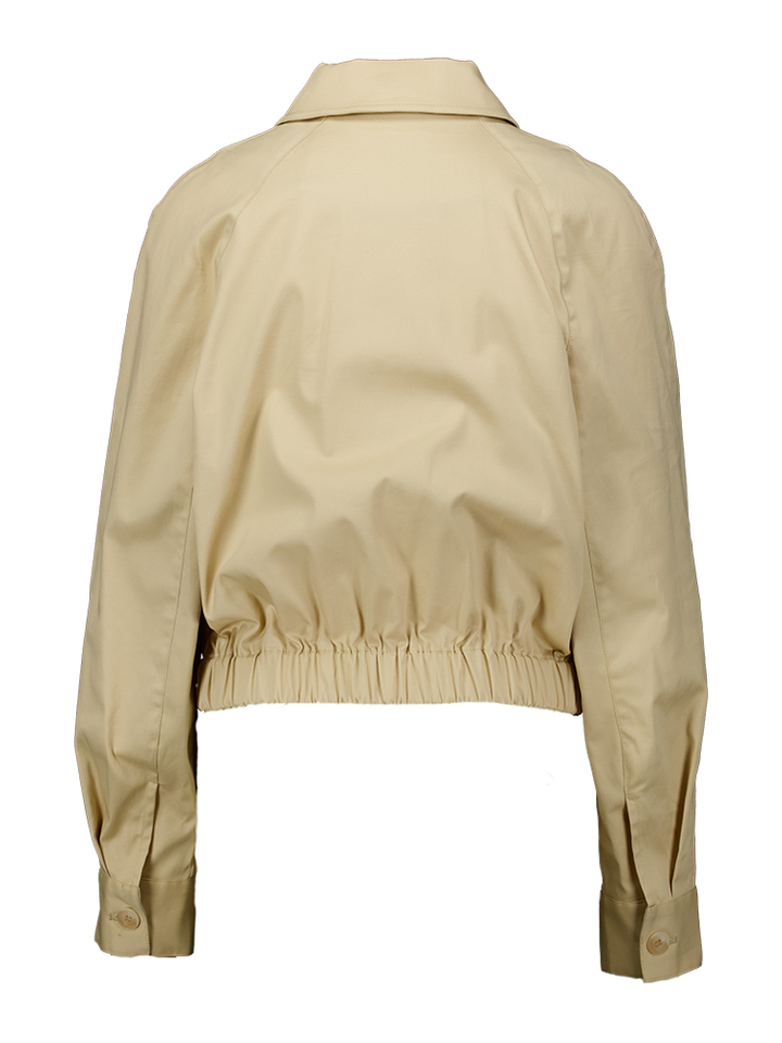 Beige korte jas met opgestikt zakken Narcin Kocca