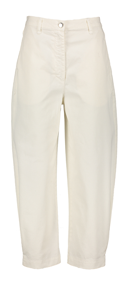 Ecru katoenen broek met hoge taille  Didacco Kocca 