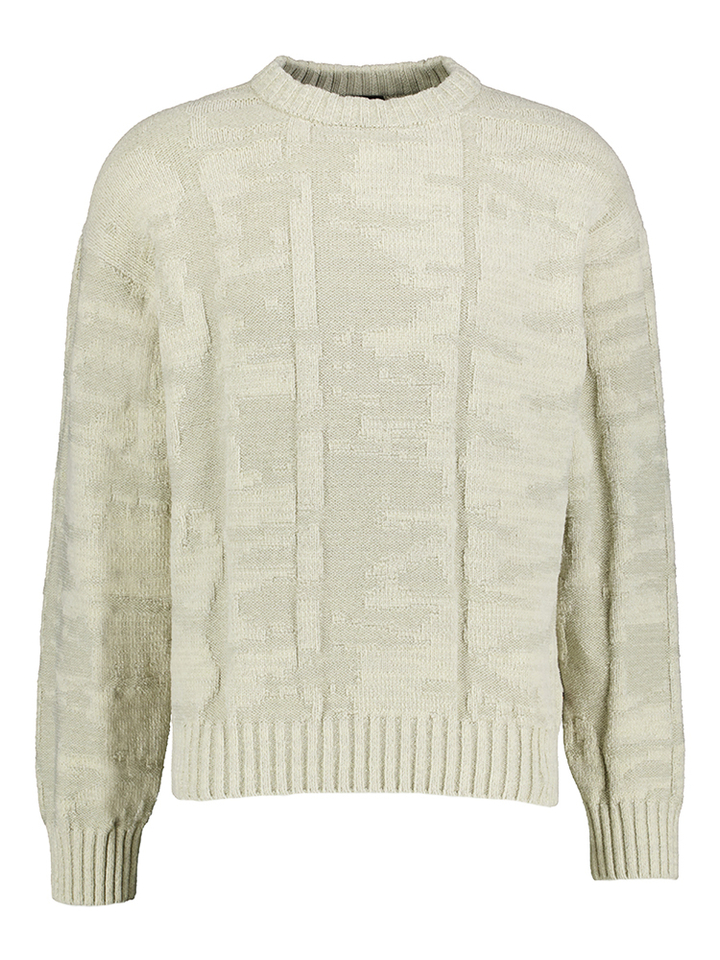 Beige gebreide katoenen trui Hugo Boss 