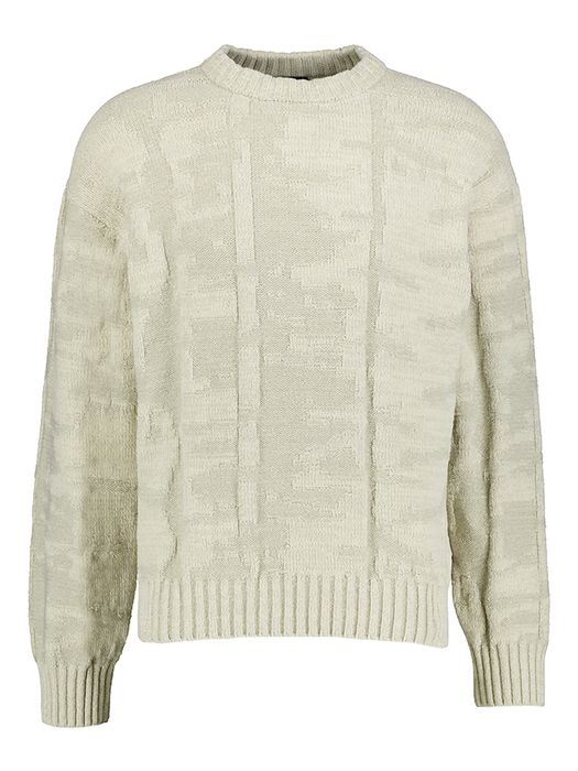 Beige gebreide katoenen trui Hugo Boss