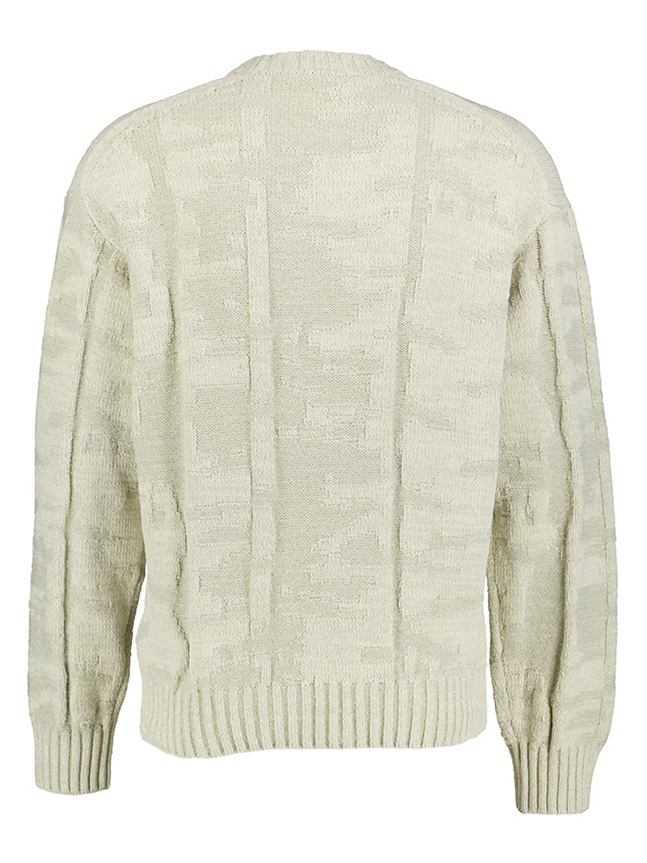 Beige gebreide katoenen trui Hugo Boss 