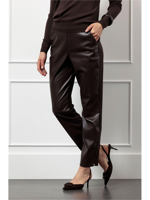 Bruine geklede broek Anne Studio Anneloes
