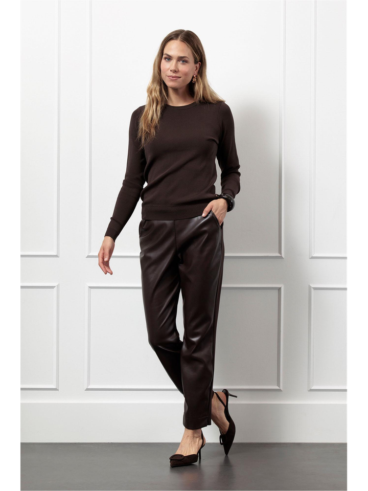 Bruine geklede broek Anne Studio Anneloes