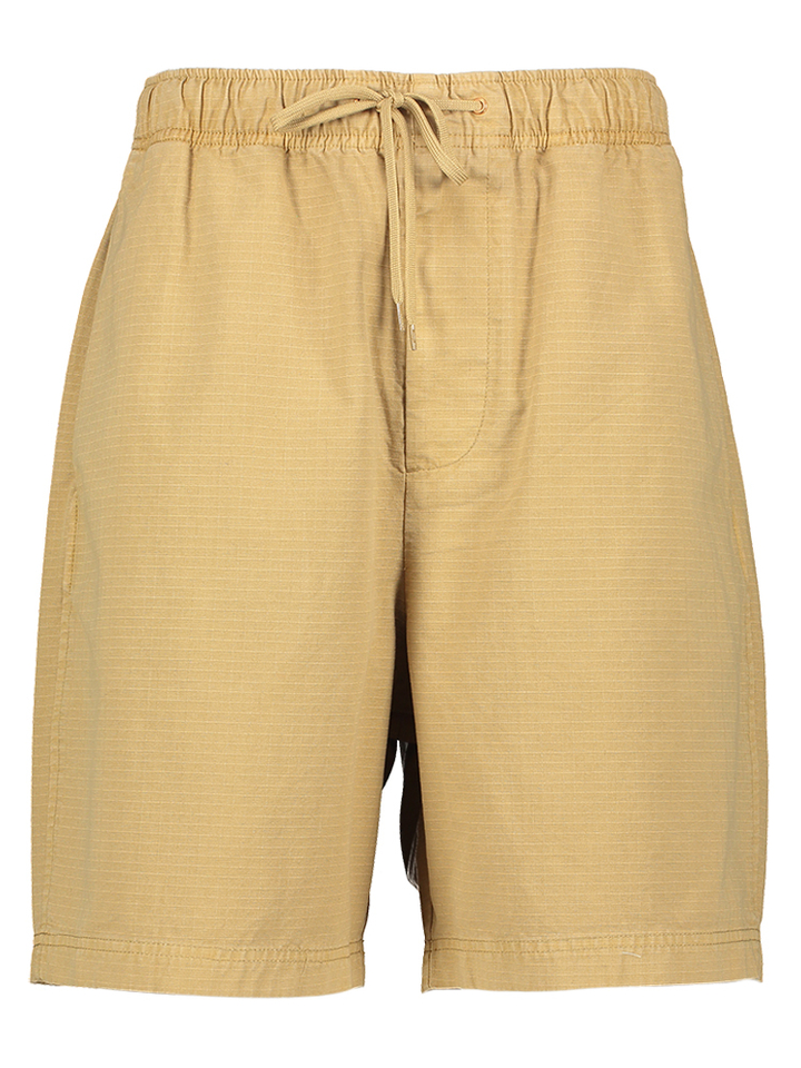 Cognackleurige short met structuur Flank Bellerose 
